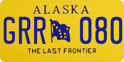 AK license plate GRR080