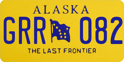AK license plate GRR082