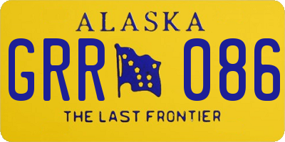 AK license plate GRR086