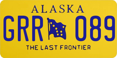 AK license plate GRR089