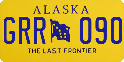 AK license plate GRR090