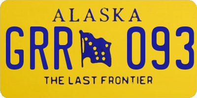 AK license plate GRR093