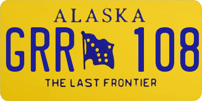 AK license plate GRR108