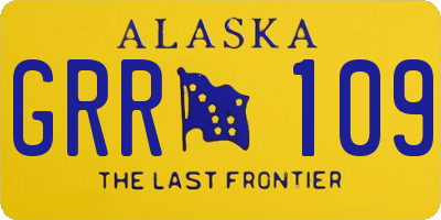 AK license plate GRR109
