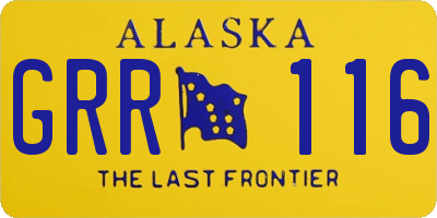 AK license plate GRR116
