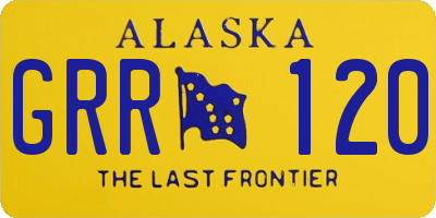 AK license plate GRR120