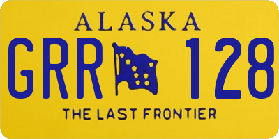 AK license plate GRR128