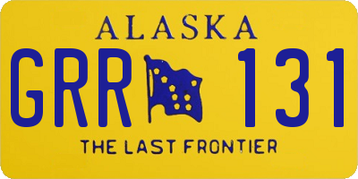AK license plate GRR131