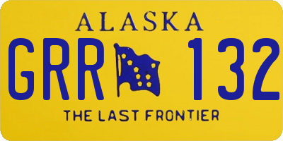 AK license plate GRR132