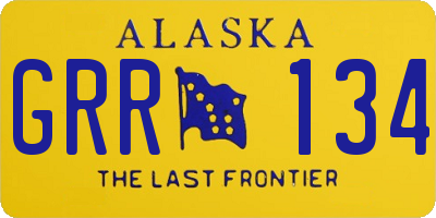 AK license plate GRR134