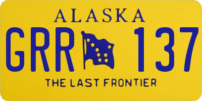 AK license plate GRR137