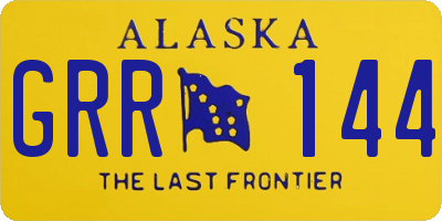 AK license plate GRR144
