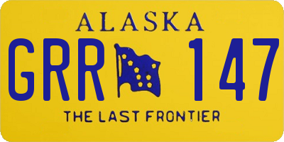 AK license plate GRR147