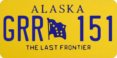 AK license plate GRR151