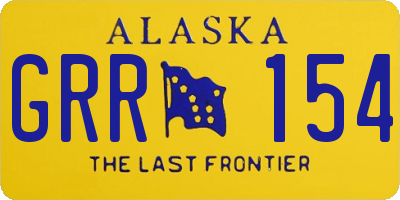 AK license plate GRR154