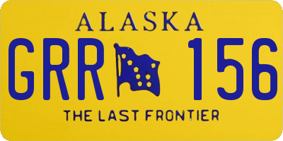 AK license plate GRR156