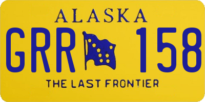 AK license plate GRR158