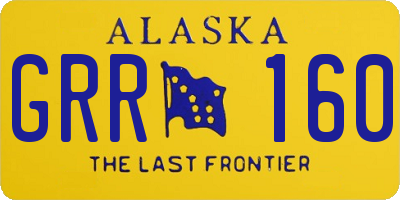 AK license plate GRR160