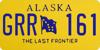 AK license plate GRR161