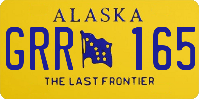 AK license plate GRR165