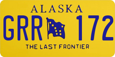 AK license plate GRR172