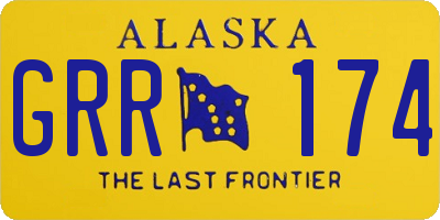 AK license plate GRR174