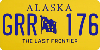 AK license plate GRR176