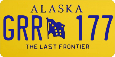 AK license plate GRR177