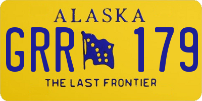 AK license plate GRR179
