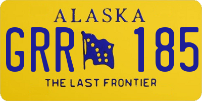 AK license plate GRR185
