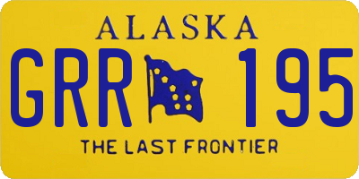 AK license plate GRR195