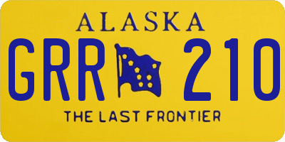 AK license plate GRR210