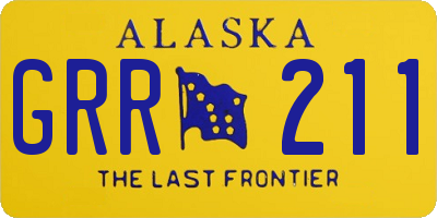 AK license plate GRR211
