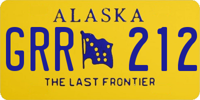 AK license plate GRR212