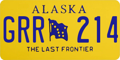 AK license plate GRR214