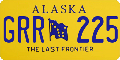 AK license plate GRR225