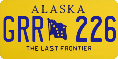 AK license plate GRR226