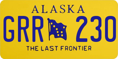 AK license plate GRR230