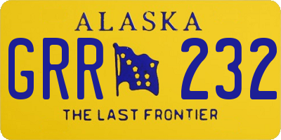 AK license plate GRR232