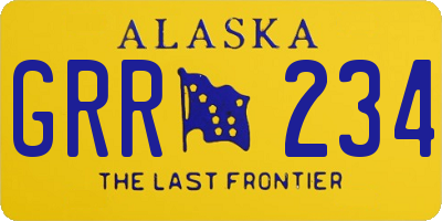 AK license plate GRR234