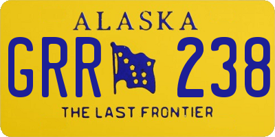 AK license plate GRR238