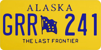 AK license plate GRR241