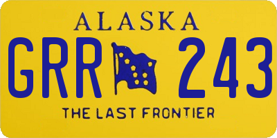 AK license plate GRR243