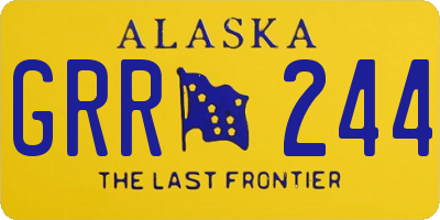 AK license plate GRR244