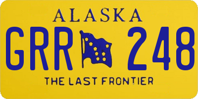 AK license plate GRR248