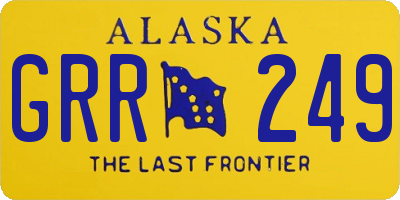 AK license plate GRR249