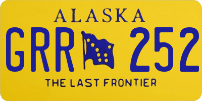 AK license plate GRR252