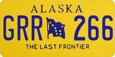 AK license plate GRR266