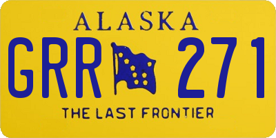 AK license plate GRR271