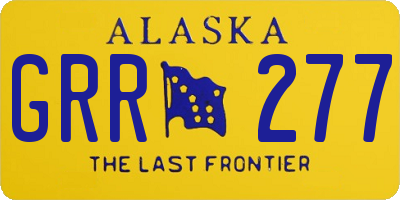 AK license plate GRR277